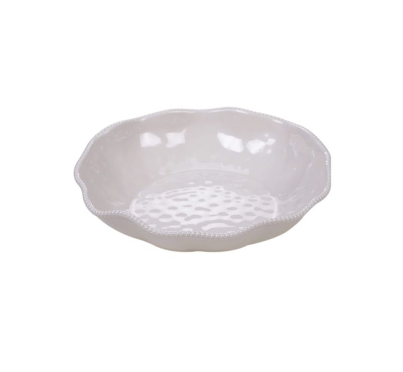 Perlette Cream Melamine Large Serving Bowl