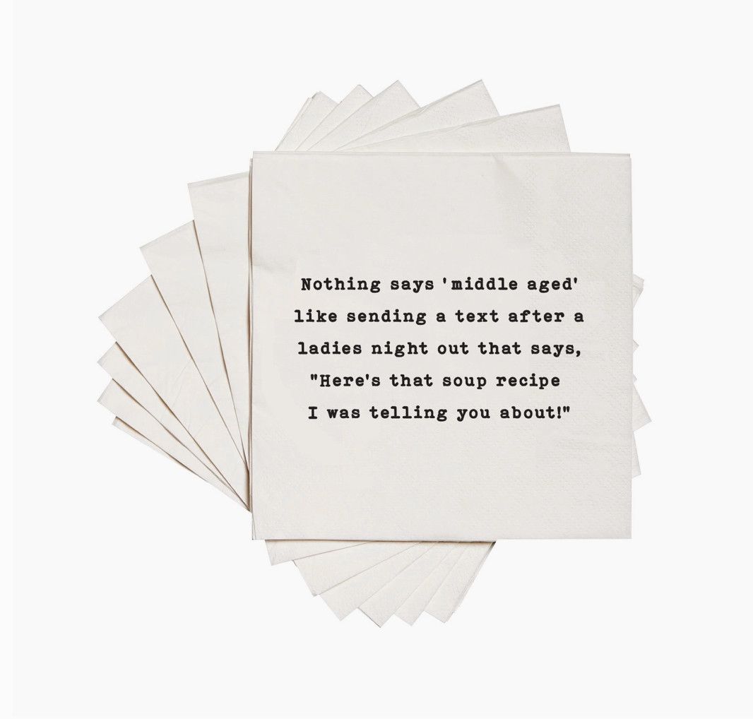Soup Recipe Cocktail Napkins