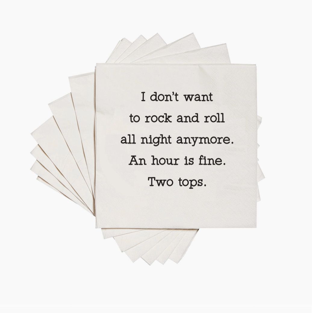 Rock and Roll Cocktail Napkins