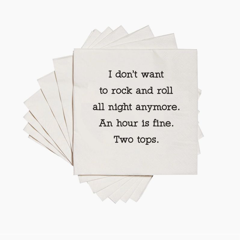 Rock and Roll Cocktail Napkins