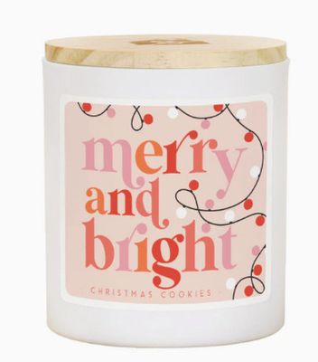 Merry Bright Pink Candle | Christmas Cookies