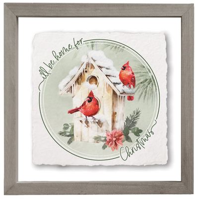 Home Christmas Cardinals Framed Print