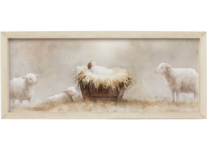 Baby Jesus Manger Framed Print