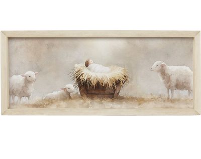 Baby Jesus Manger Framed Print