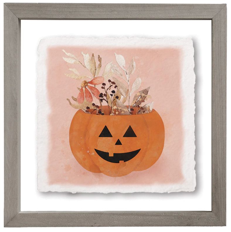 Jack-O-Lantern Florals Framed Print