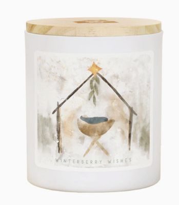 Manger Stable Candle | Winterberry Wishes