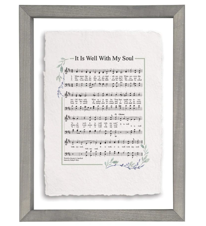 Well With My Soul Hymn Framed Print