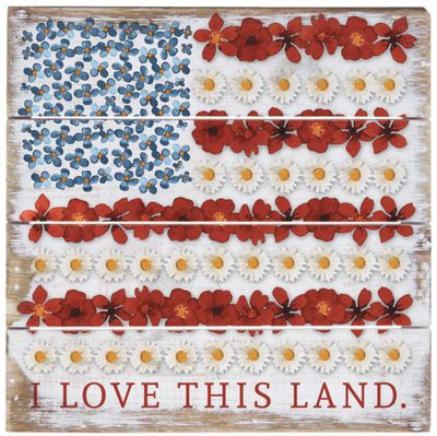 Floral Flag Love Land Block