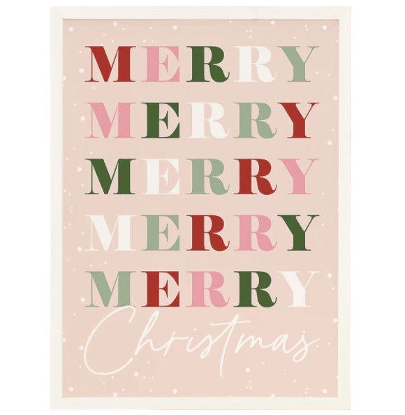 Merry Repeated Pink Wall Art
