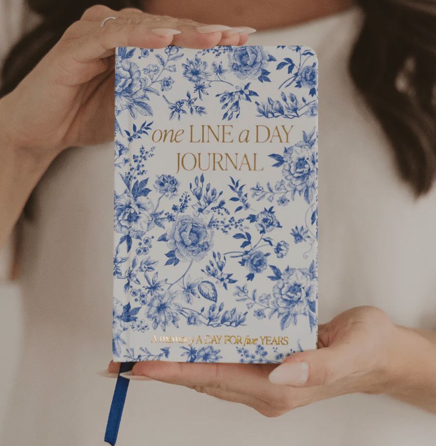 Blue Delft One Line A Day Fabric Journal