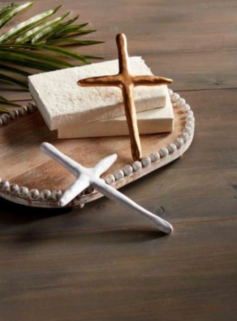 White Decorative Cross Sitters