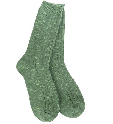 Weekend Cotton Slub Marled Crew Sock