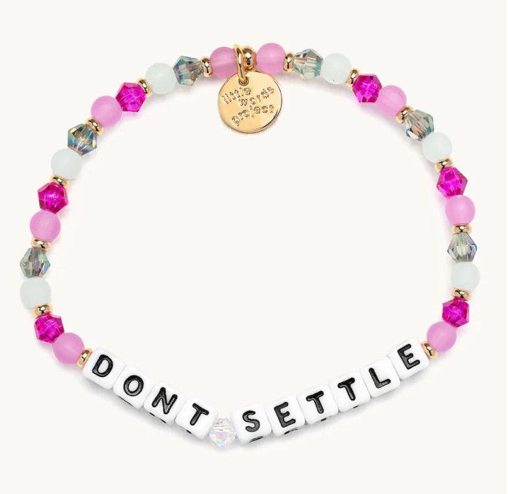 Don&#39;t Settle | Little Words Bracelet
