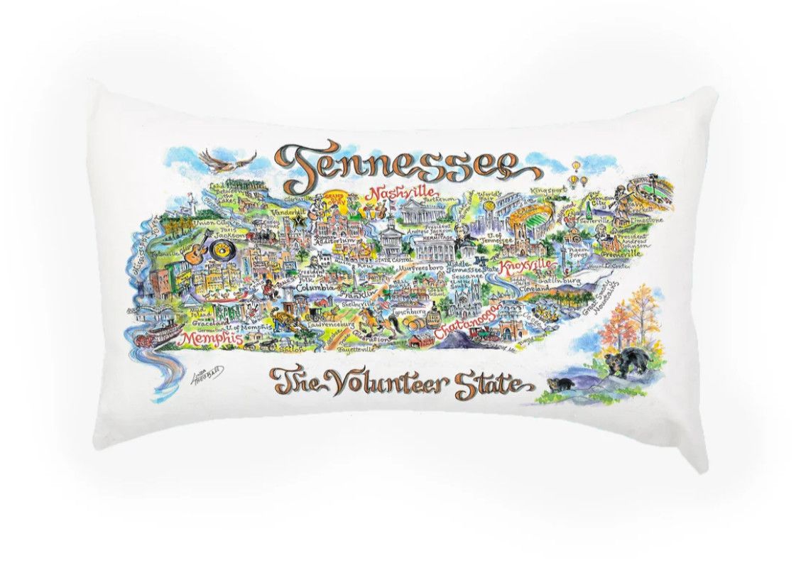 Linda State Tennessee Pillow