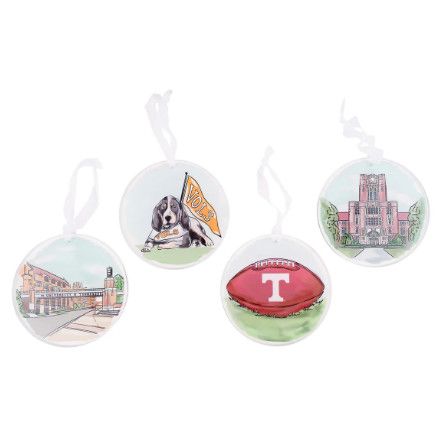 Set of 4 Tennessee Ornaments