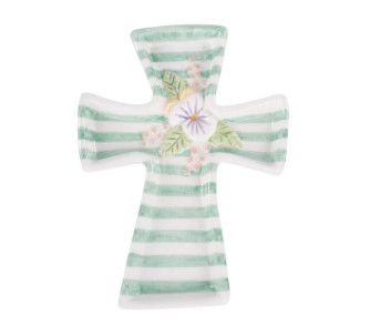 Floral Cross Trinket Tray