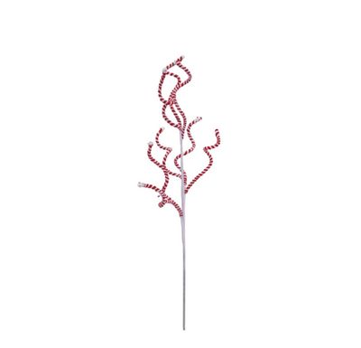 Red &amp; White Swirl Stem