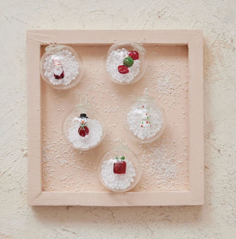 Snow Globe Ornament with Figure Inside