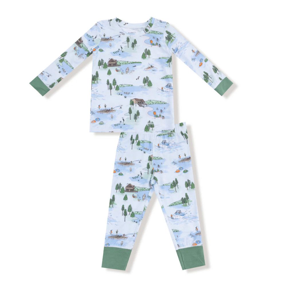 Lake Life Long Sleeve Loungwear Set, Size: 2T