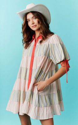 The Jasper Multi Stripe Colorblock Dress