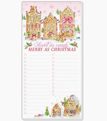 Long Pad Sweet as Candy Pink Gingerbread Houses
