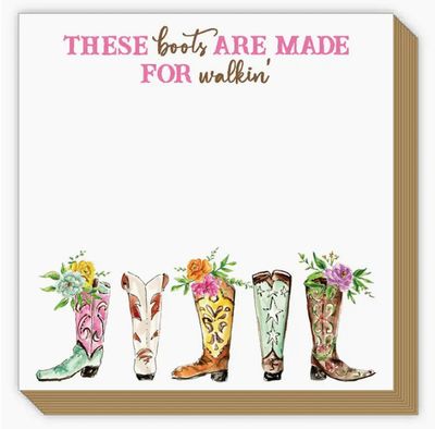 Mini Luxe Notepad | Boots are made for Walkin&#39;