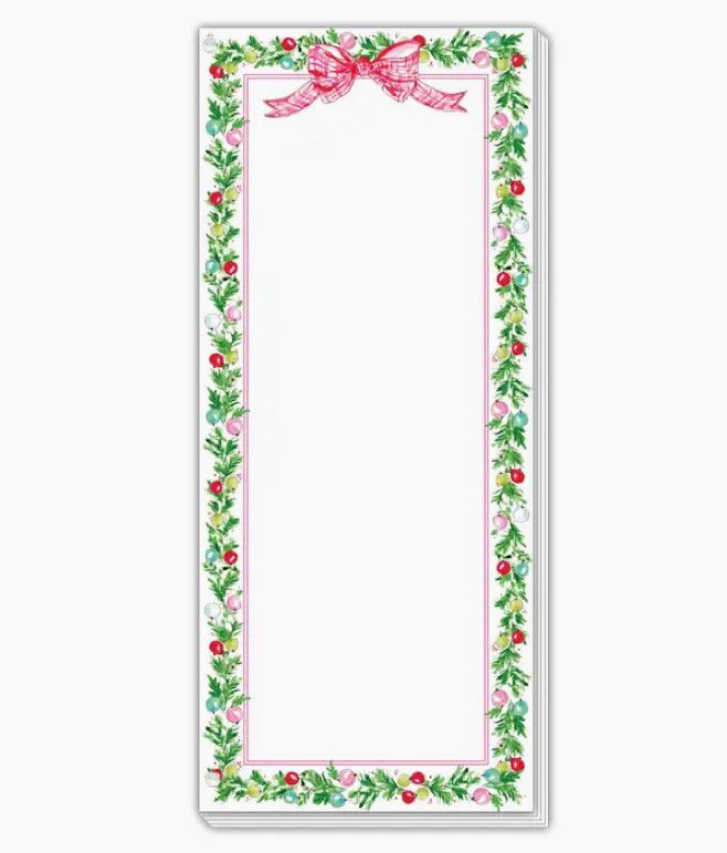 Skinny Notepad | Handpainted Holly