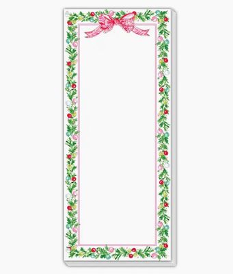 Skinny Notepad | Handpainted Holly