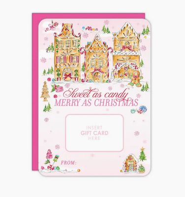 Holiday Gift Card Greeting Card | Sweet as Candy Gingerbread House