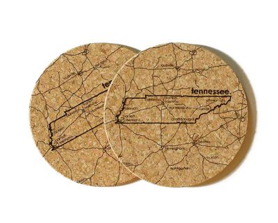 State Cork Coaster Pair | Tennessee