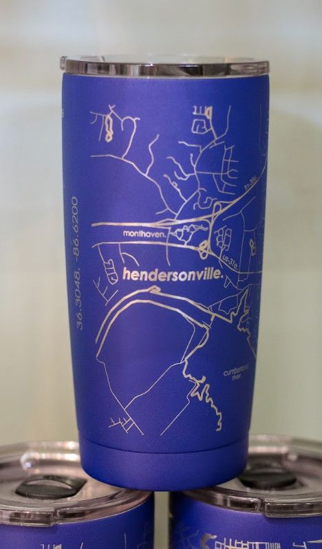 Home Town Maps 20oz Insulated Pint Tumbler | Hendersonville