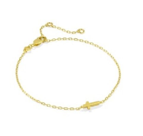 Cross Inline Bracelet 18K Gold Vermeil