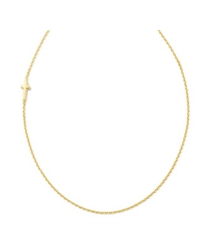 The Cross Inline Necklace 18K Gold Vermeil