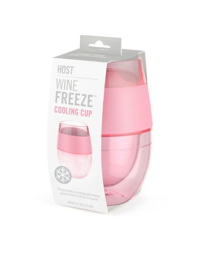 Wine Freeze Cooling Cup Translucent Pink