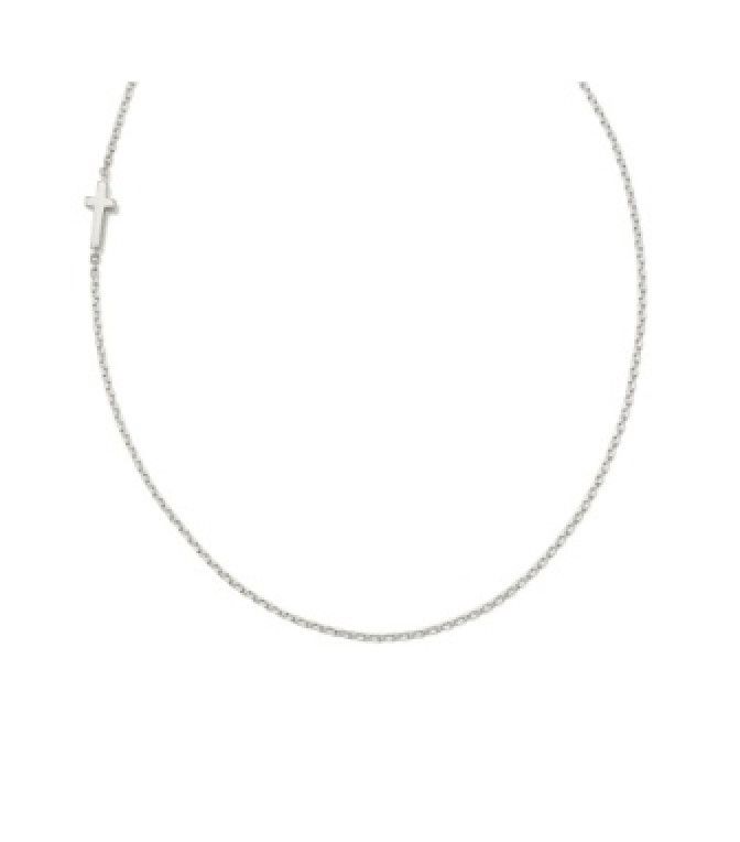 Cross Inline Necklace Sterling Silver