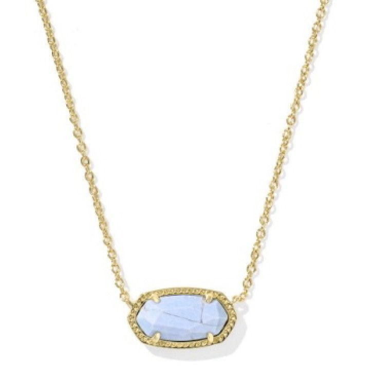 The Elisa Necklace in Gold Variegated Light Blue