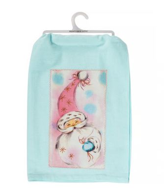 Pastel Santa Tea Towel
