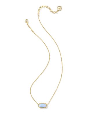 The Elisa Necklace in Gold Variegated Light Blue