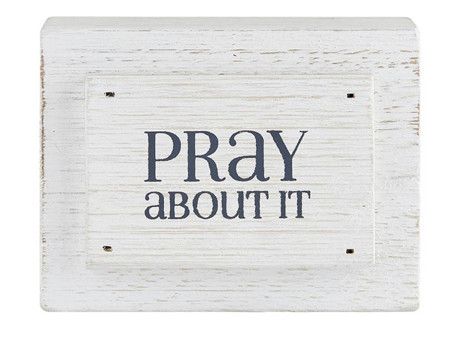 Pray About It Wood Block | 4x3