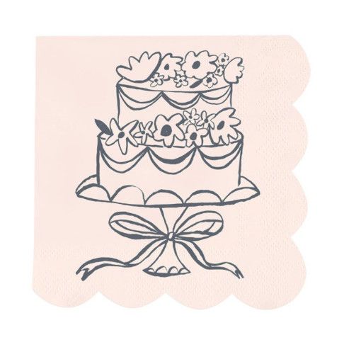 Scalloped Cocktail Napkin Cake