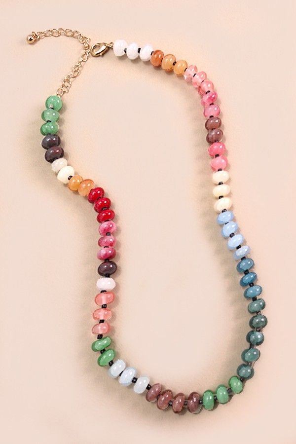 The Agate Precious Necklace, Color: Rainbow