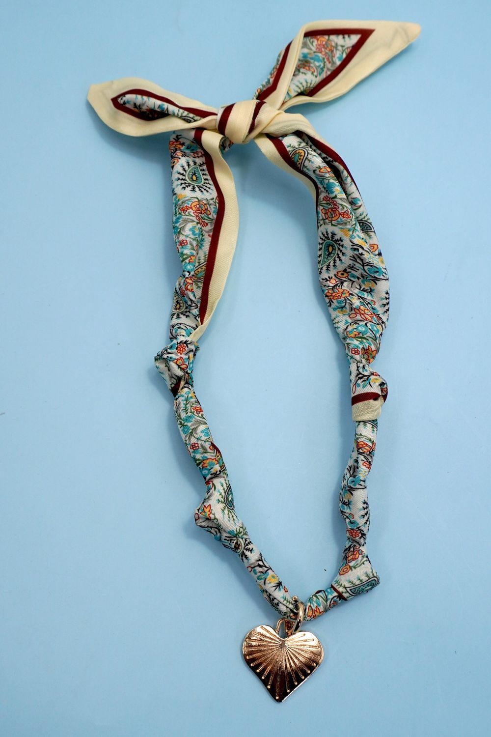 The Abigail Scarf Necklace, Style: Heart