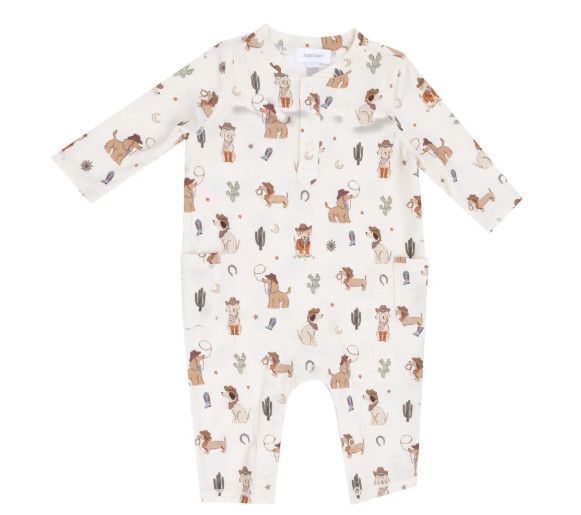 Cowboy Dogs Romper, Size: 0-3