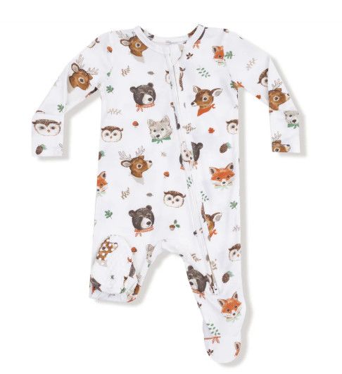 Woodland Faces Footie, Size: newborn