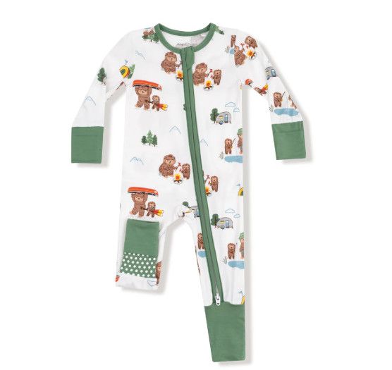 Bigfoot Camping Romper, Size: 0-3 mo