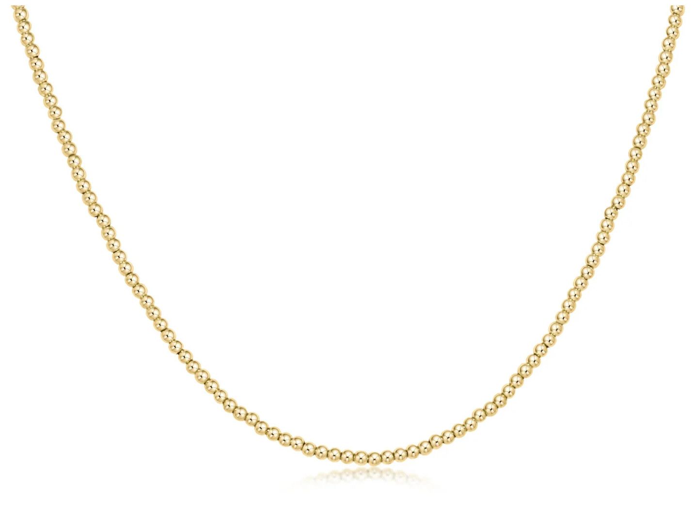 17&quot; Classic Gold Bead Choker, Size: 2mm
