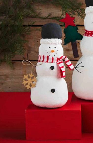Canvas Snowman Sitter, Size: Small