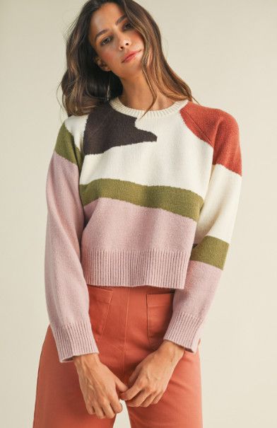 The Maxwell Colorblock Sweater, Size: S