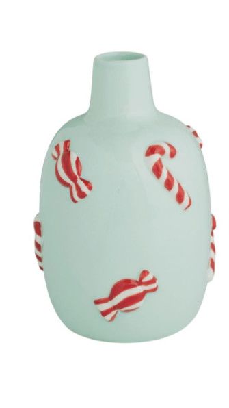 Christmas Icon Vase, Style: Candy Cane