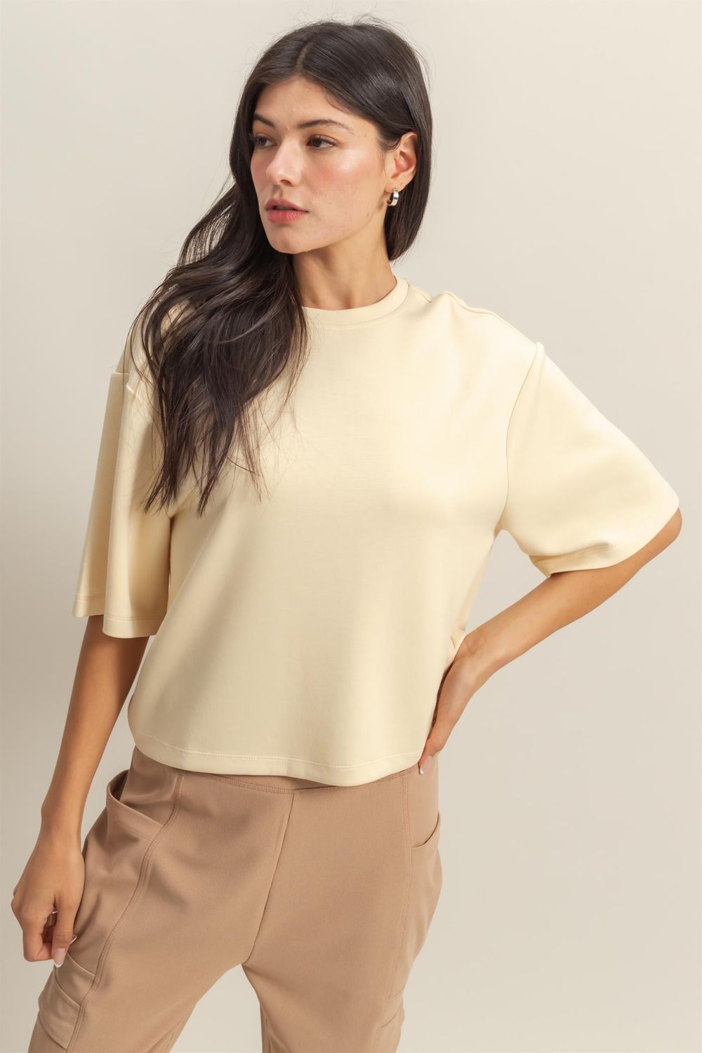 The Julian Top, Size: S, Color: Alpaca